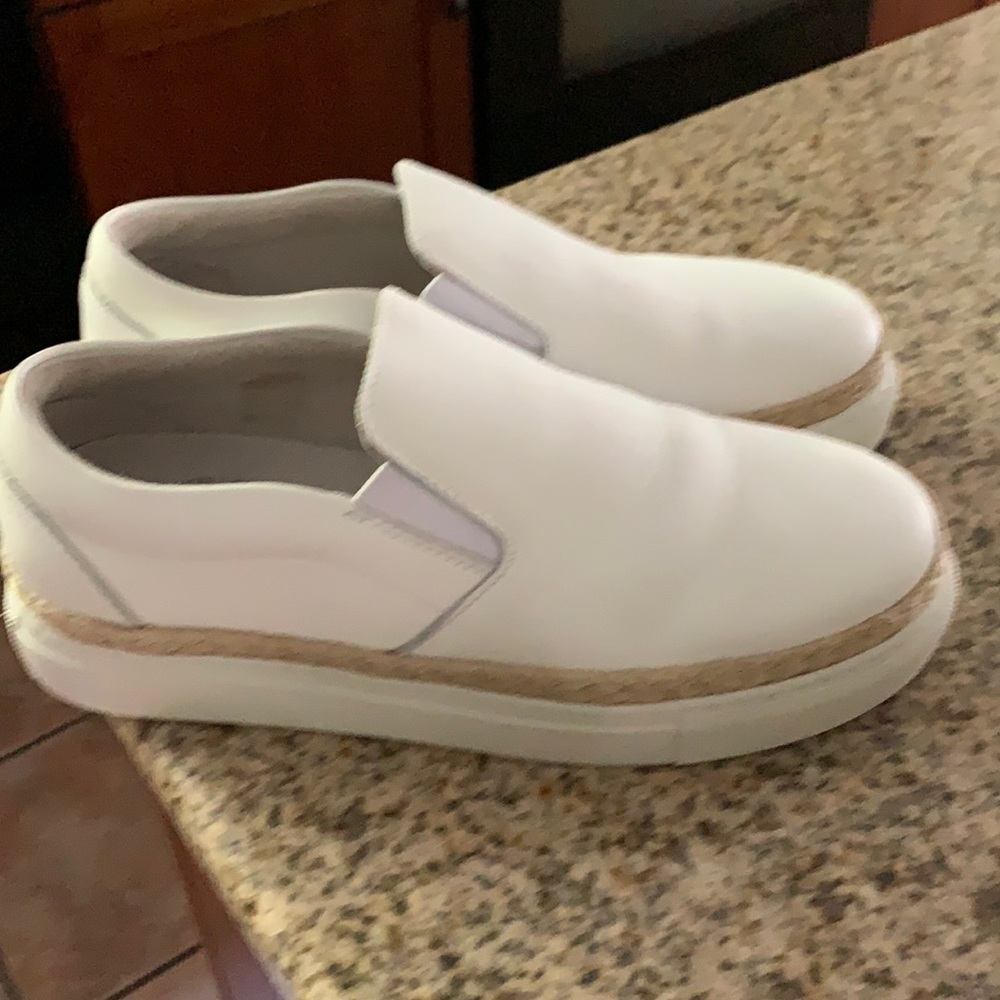 French connection white platform sneakers